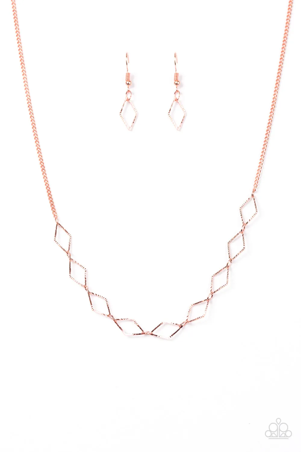 Paparazzi GLISTEN To Me Copper Necklace Set