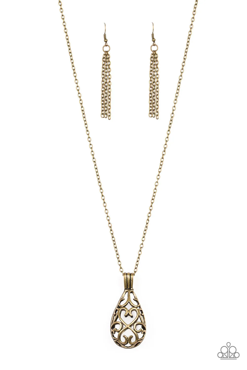 Paparazzi Magic Potions Brass Necklace Set