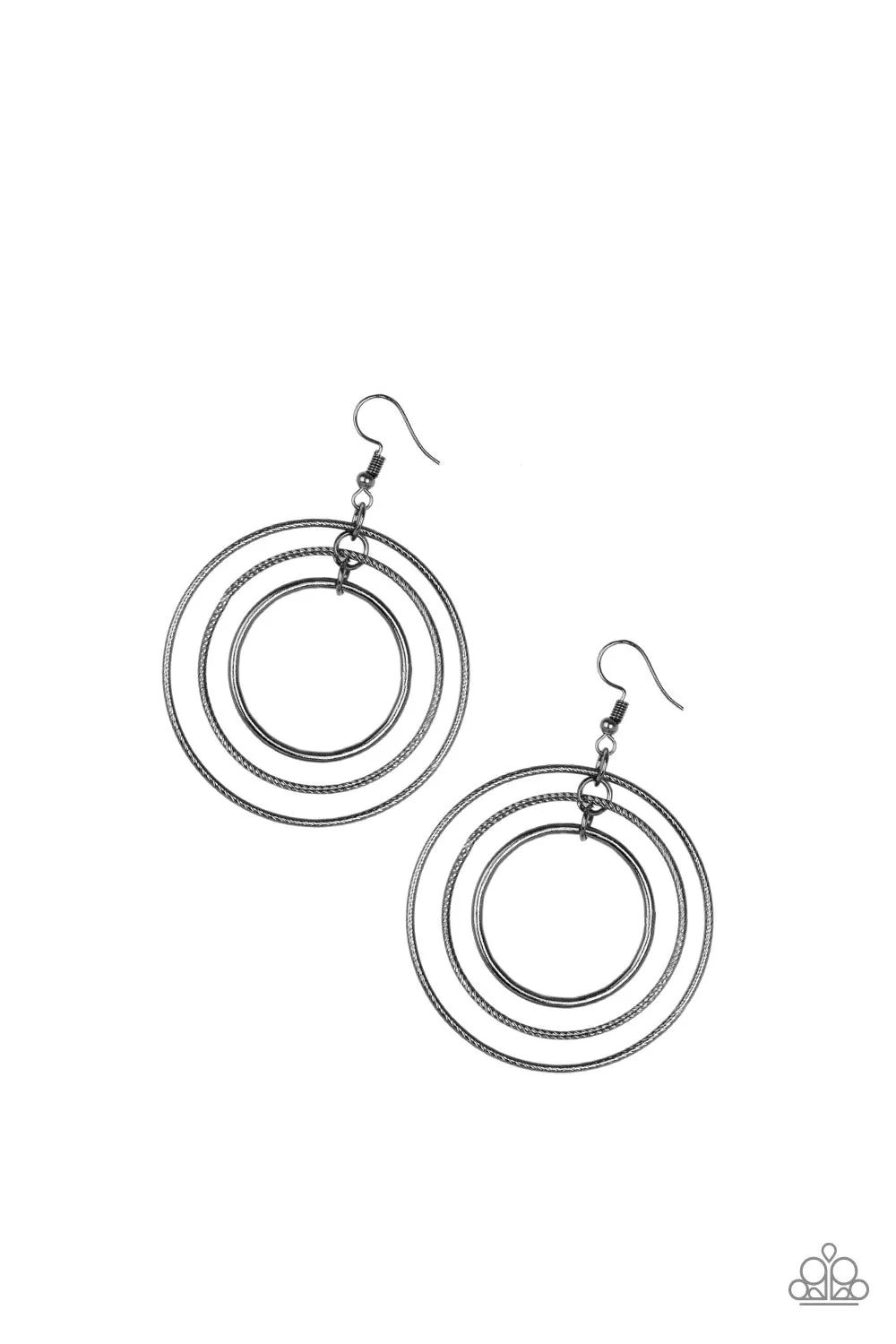 Paparazzi Rippling Radiance Black Earrings