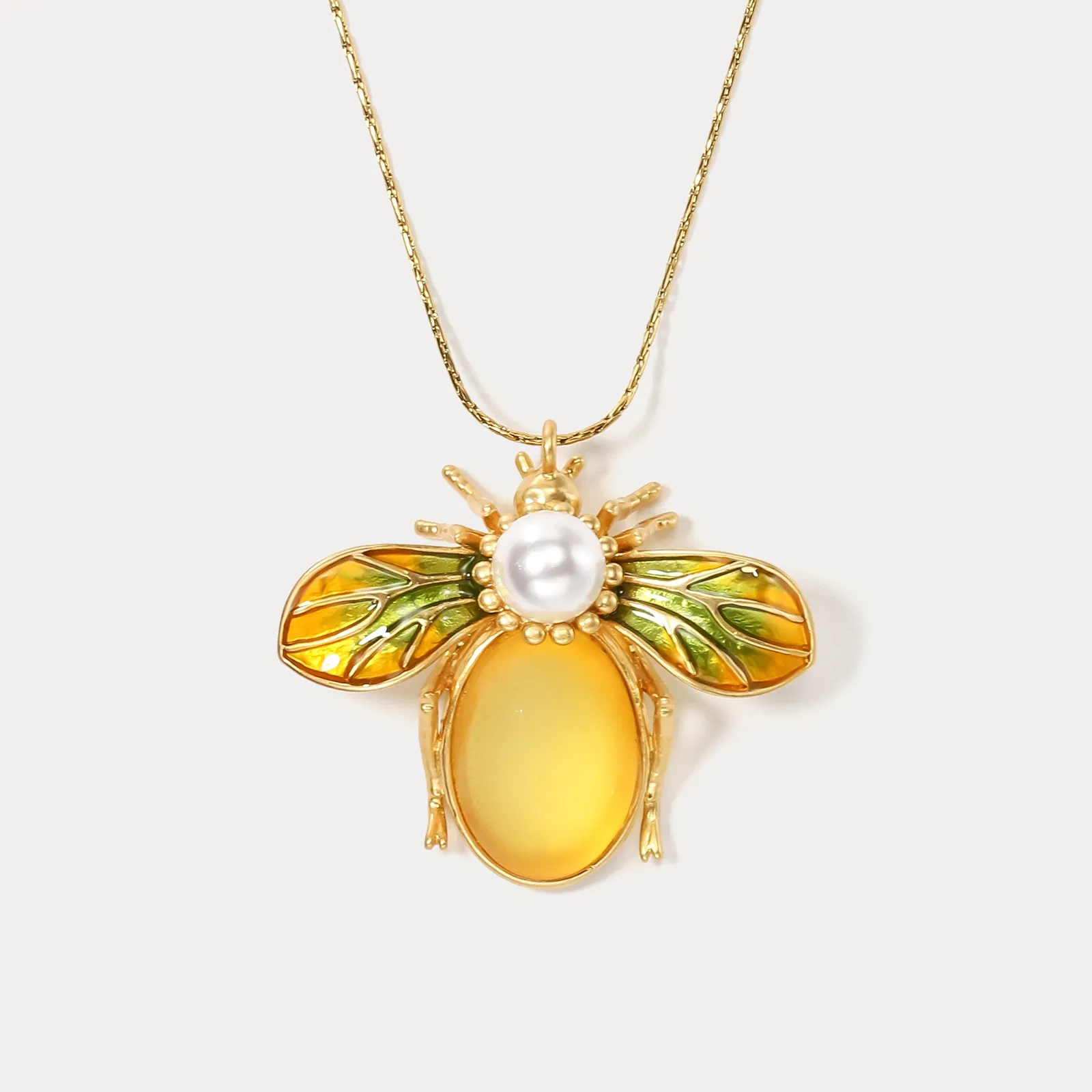 Pearl Bee Necklace