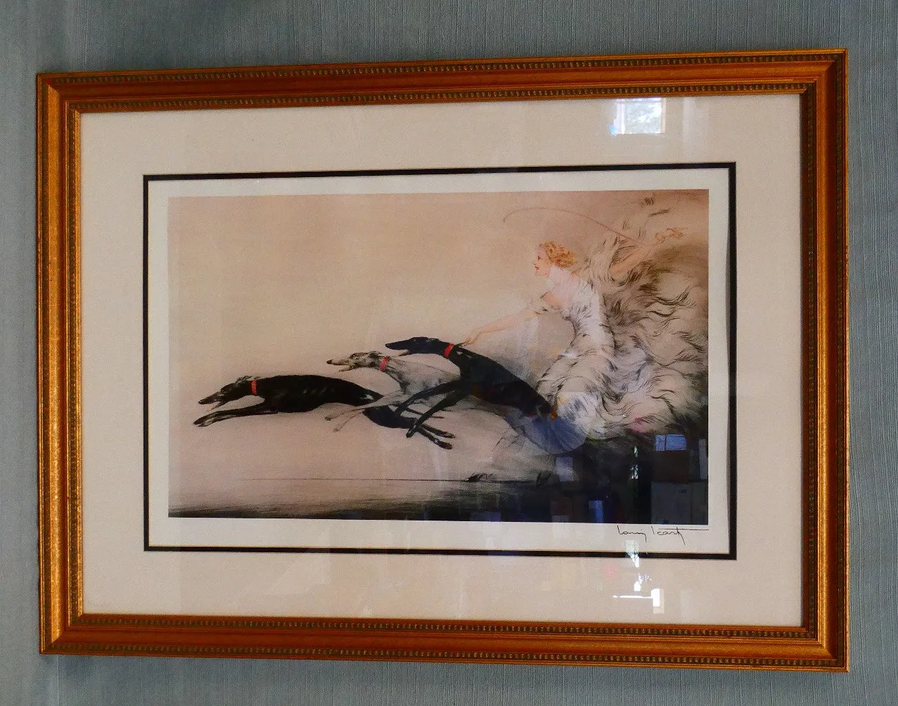 "Speed", Framed Icart Greyhound Print