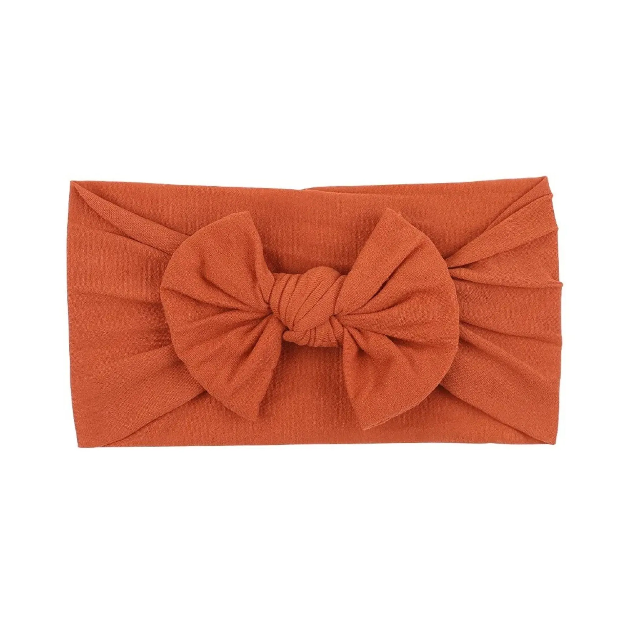 Soft Solid Colour Nylon Baby Headband in Rouge