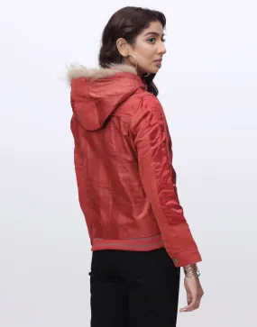 Solid Women Jacket Full Sleeves in Orange