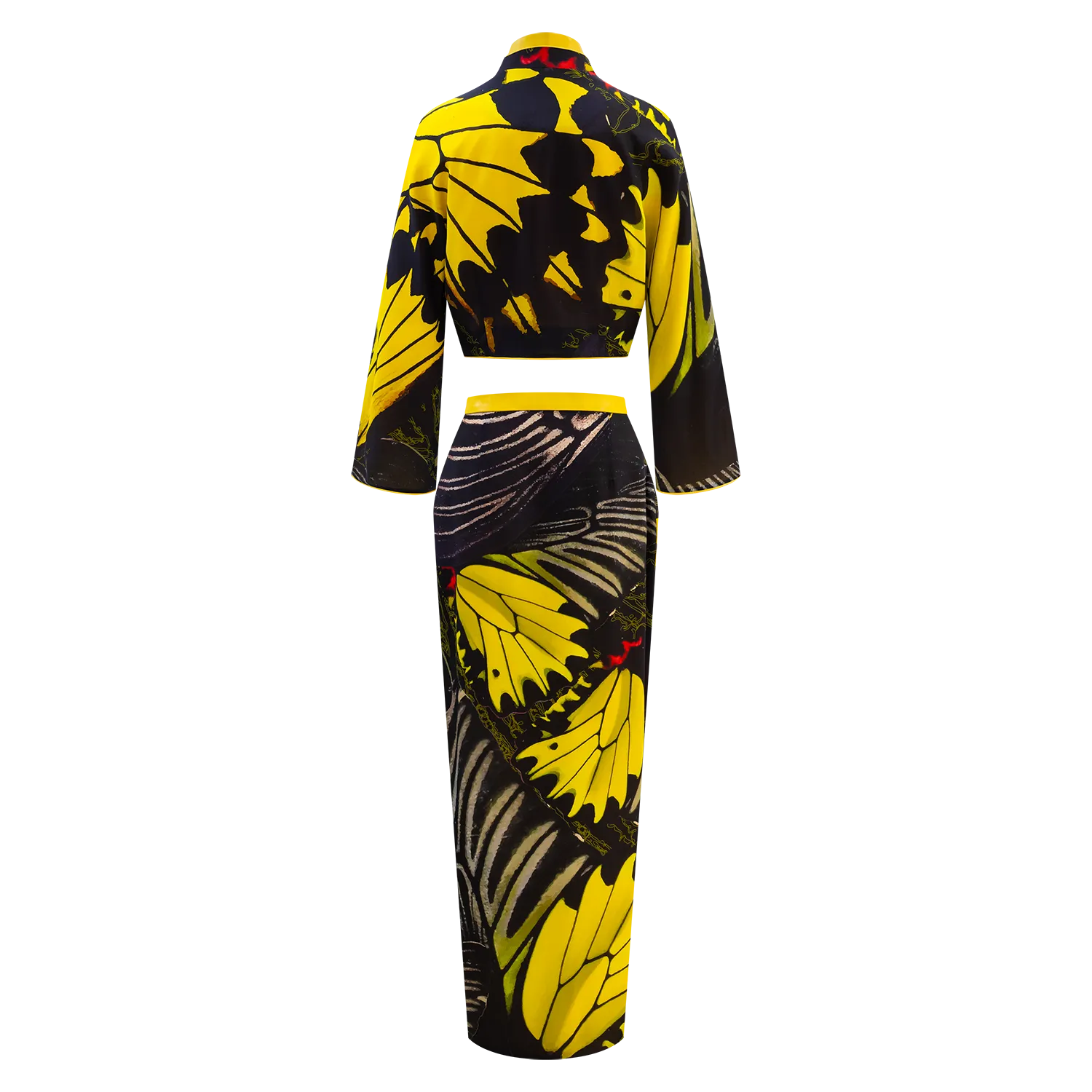 SPARKLE BY KAREN CHAN x Fung Yuen Butterfly Reserve【GOLDEN BIRDWING】100% Silk Cheongsam Set (Long Sleeve) (金裳鳳蝶)