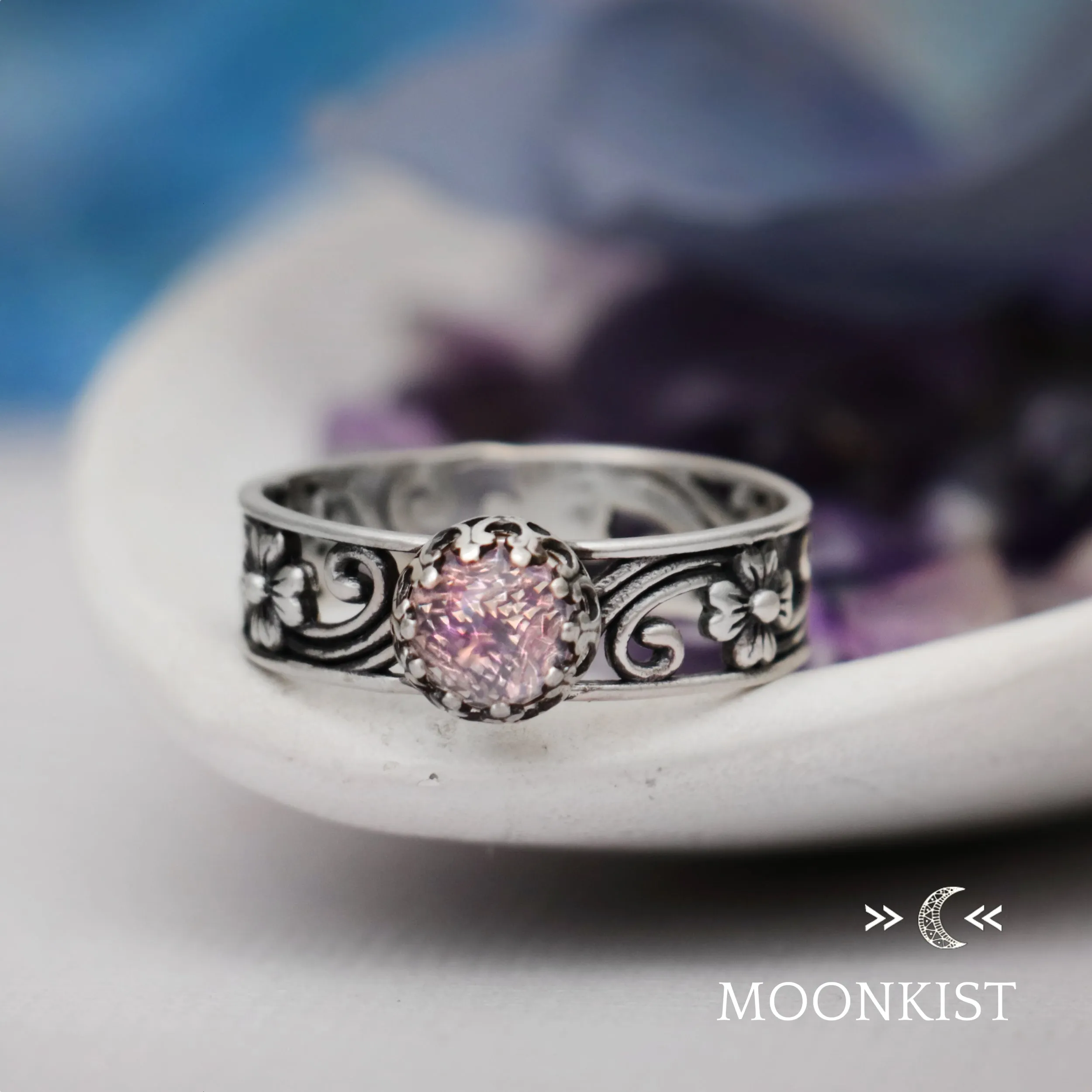 Sterling Silver Magnolia Ring  | Moonkist Designs