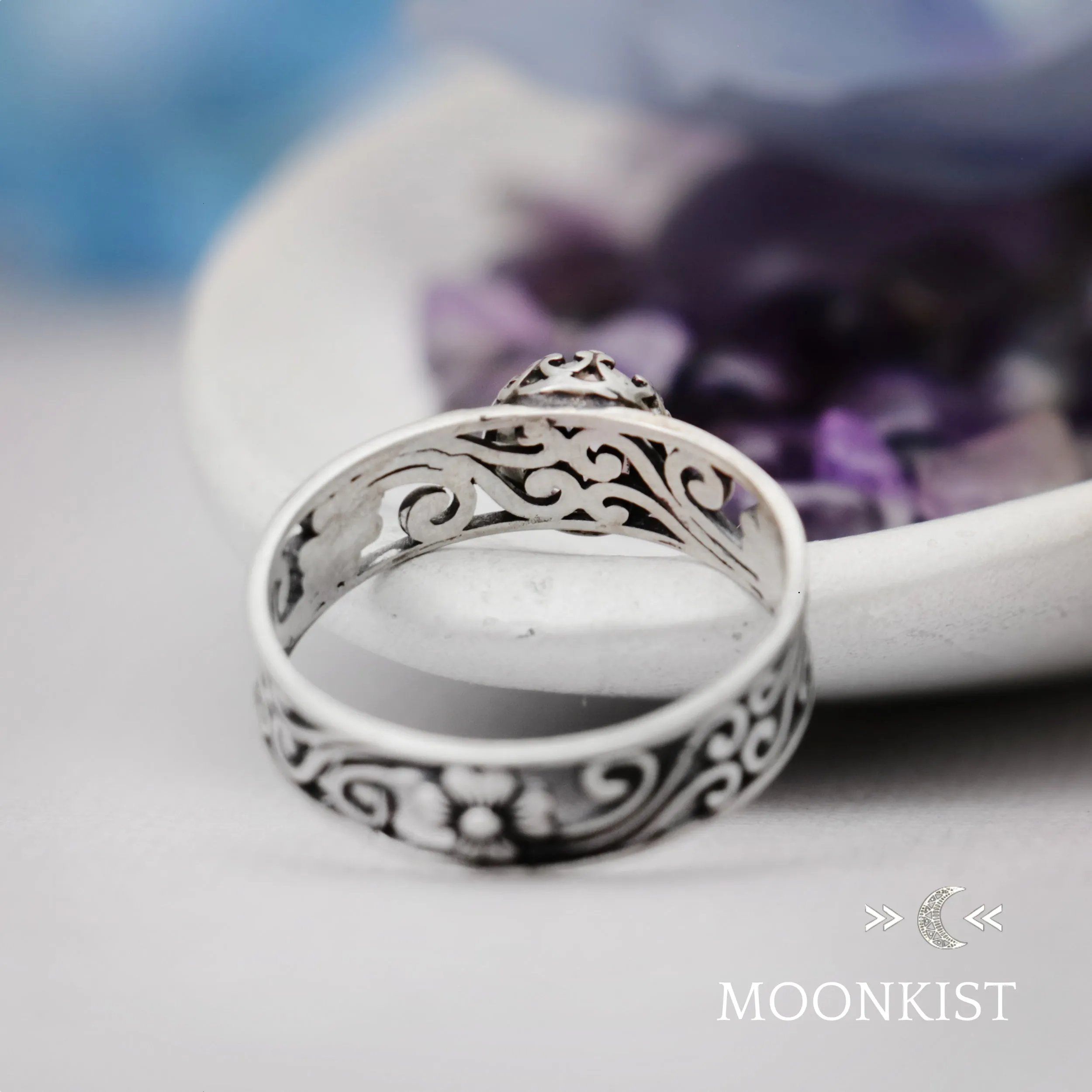 Sterling Silver Magnolia Ring  | Moonkist Designs