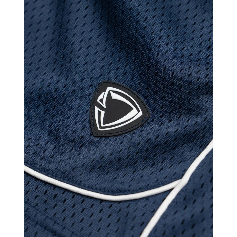 TEAMJOINED JOINED D-MESH PIPING SHORTS-DARK BLUE