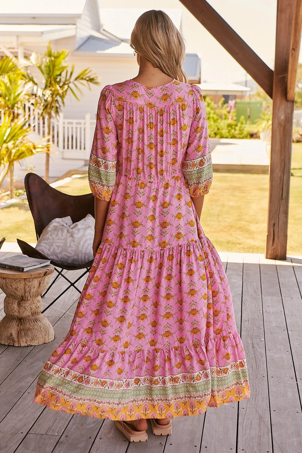 Tessa Maxi Dress Blushing Meadow Print