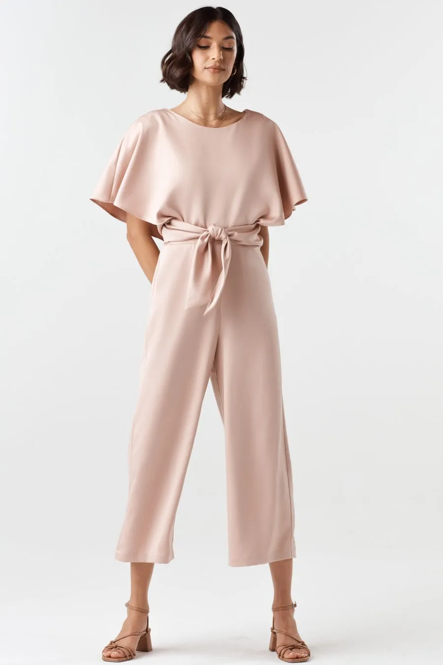 The Satin Cape Jumpsuit