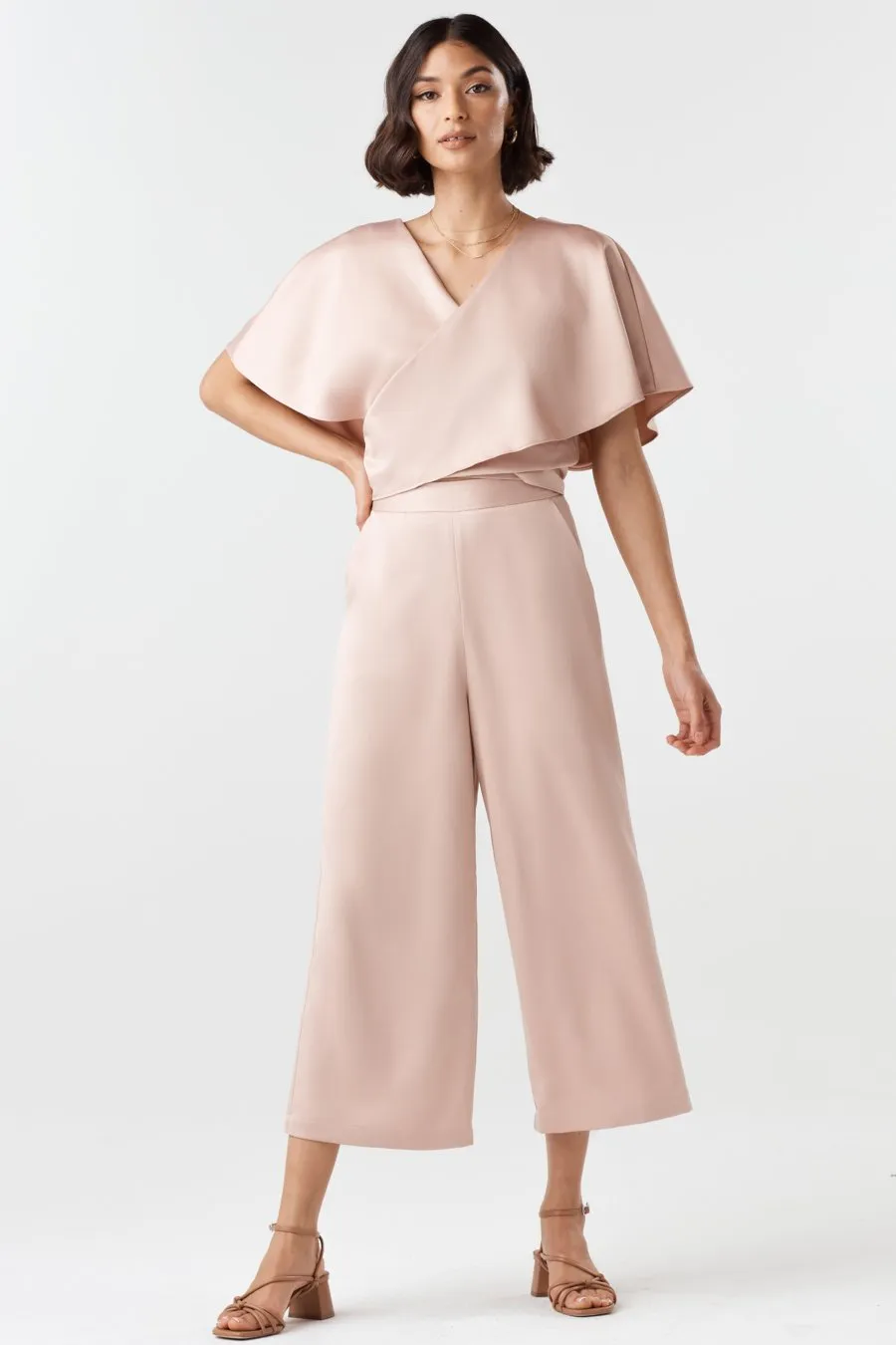 The Satin Cape Jumpsuit