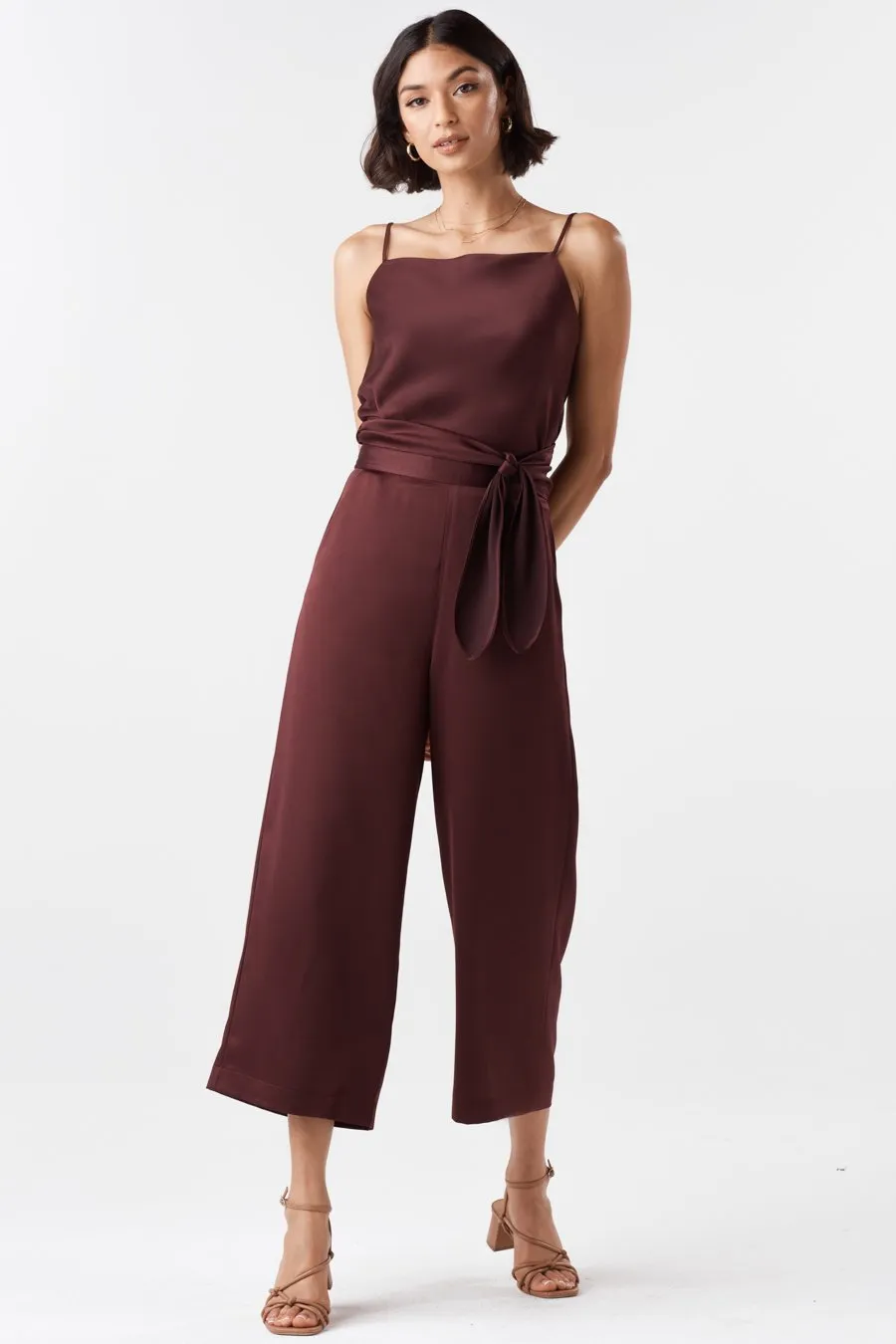 The Satin Cape Jumpsuit