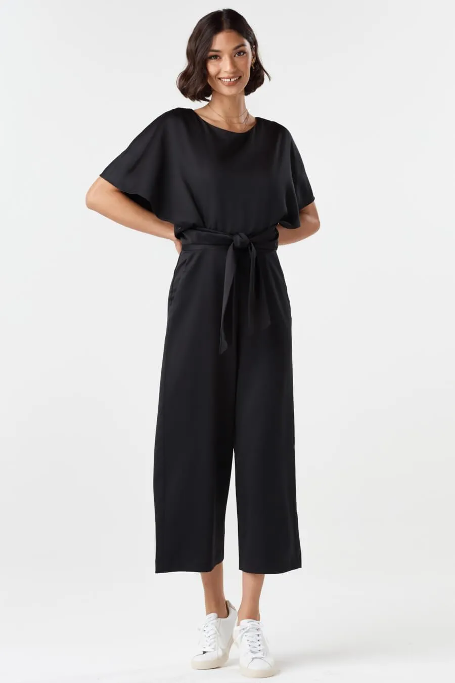 The Satin Cape Jumpsuit