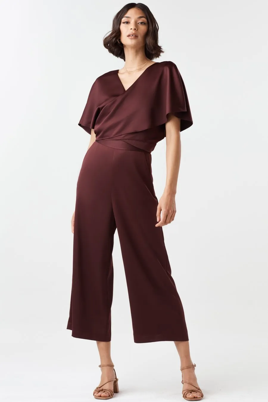 The Satin Cape Jumpsuit