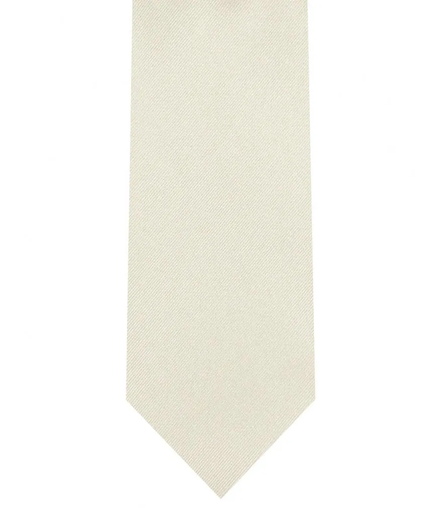 Tie & Pocket Square - Ivory