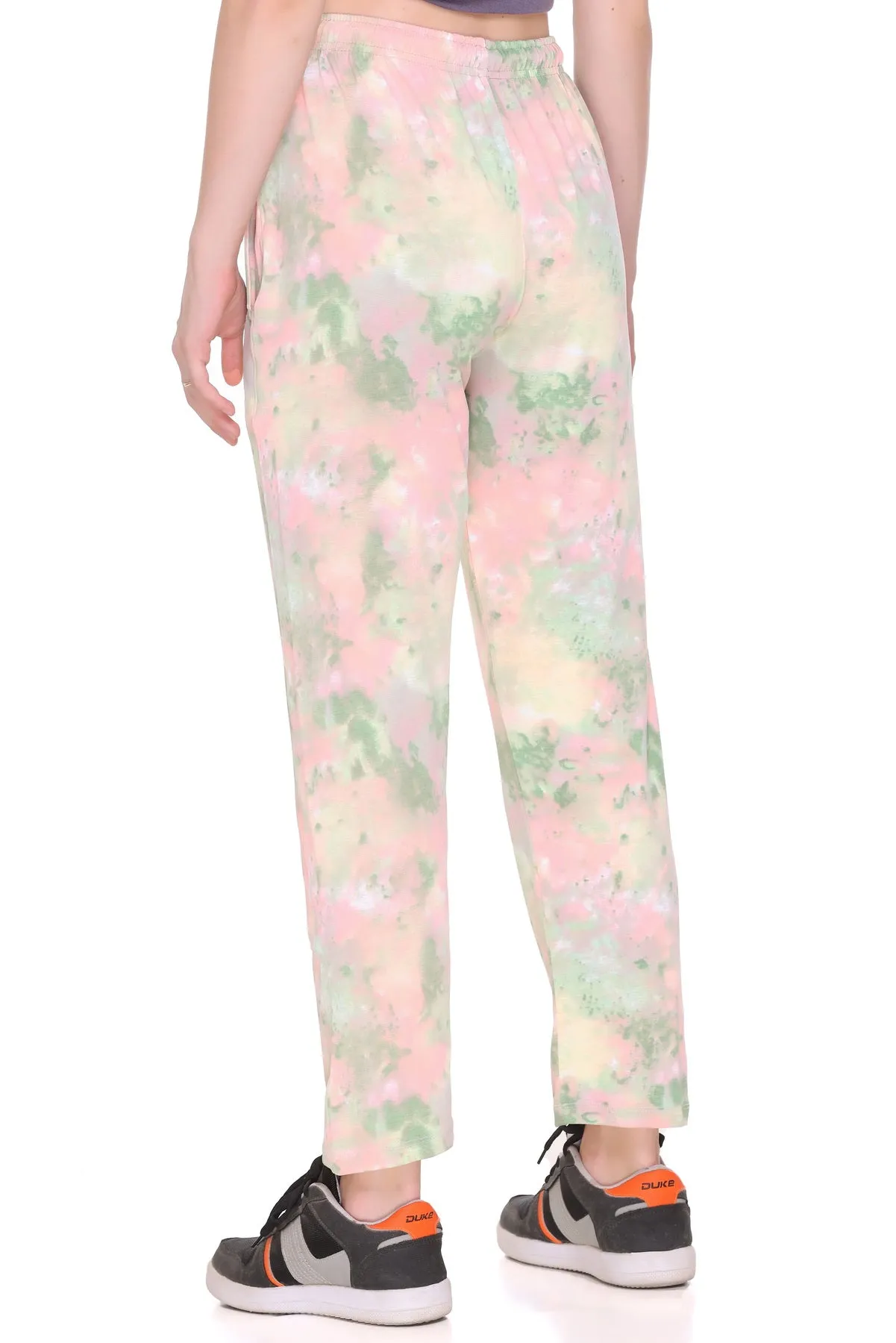 Tie-Dye Night Pajamas For Women - Green & Pink