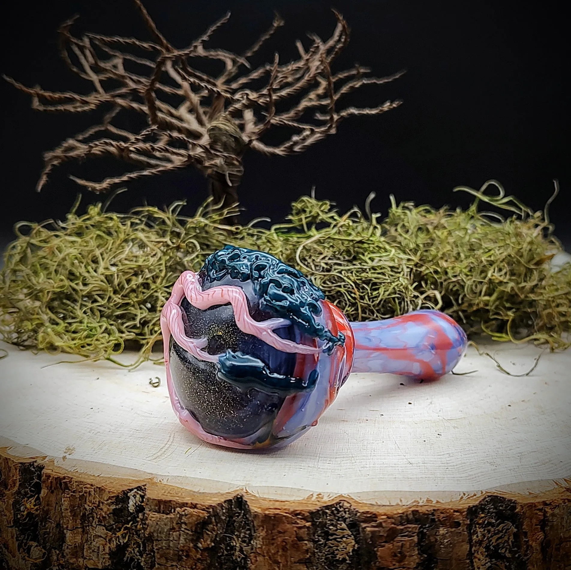 Tree Marbled Hand Pipe (Ready to Ship)