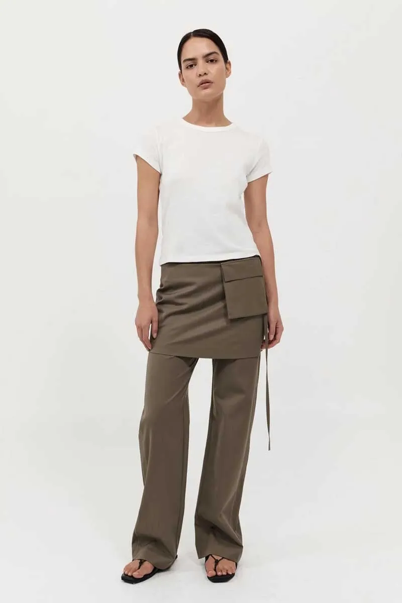 UTILITARIAN POCKET MINI SKIRT-KELP