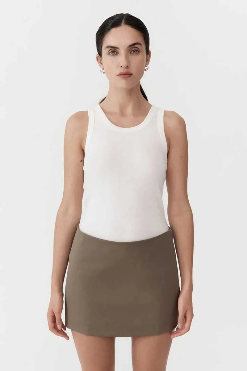 UTILITARIAN POCKET MINI SKIRT-KELP