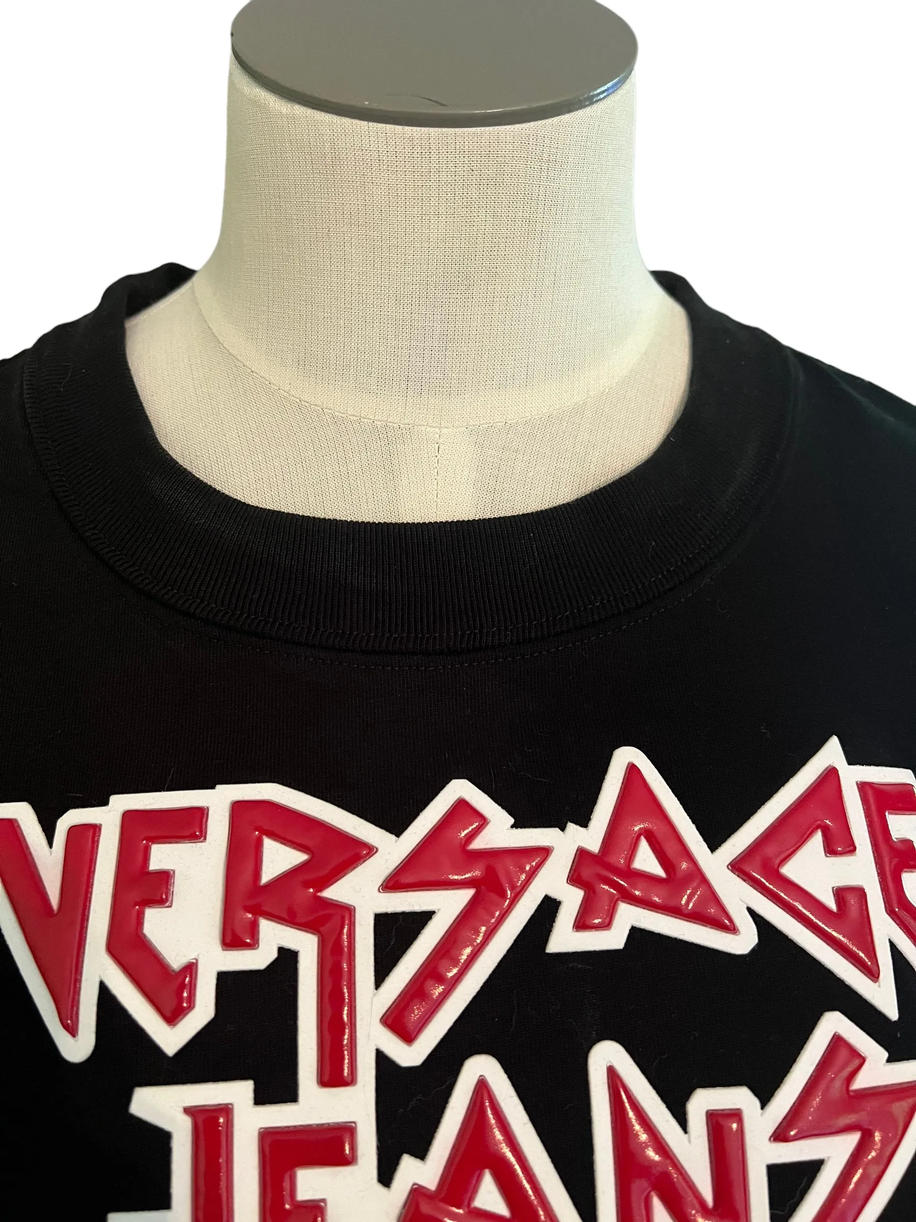 Versace Jeans Couture Black Size 10 Logo Crop Top