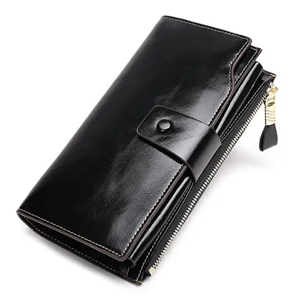 Vintage Luxury Genuine Leather Clutch Purse