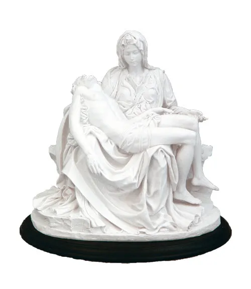 White Pieta on Black Wood Base 7