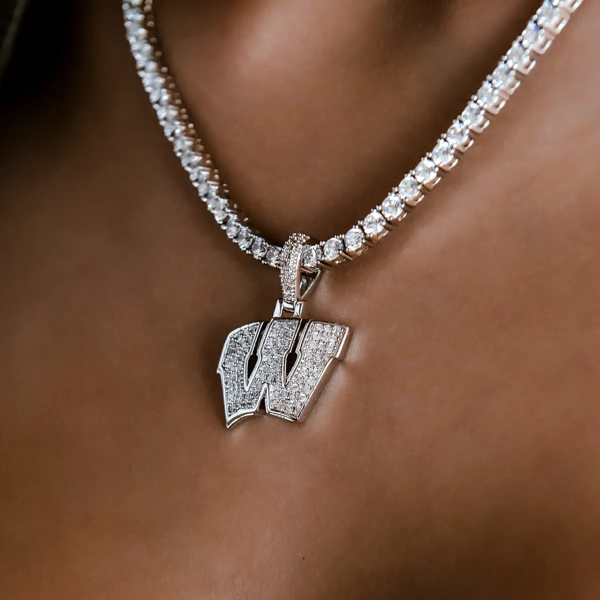 Wisconsin Badgers Micro Logo Pendant