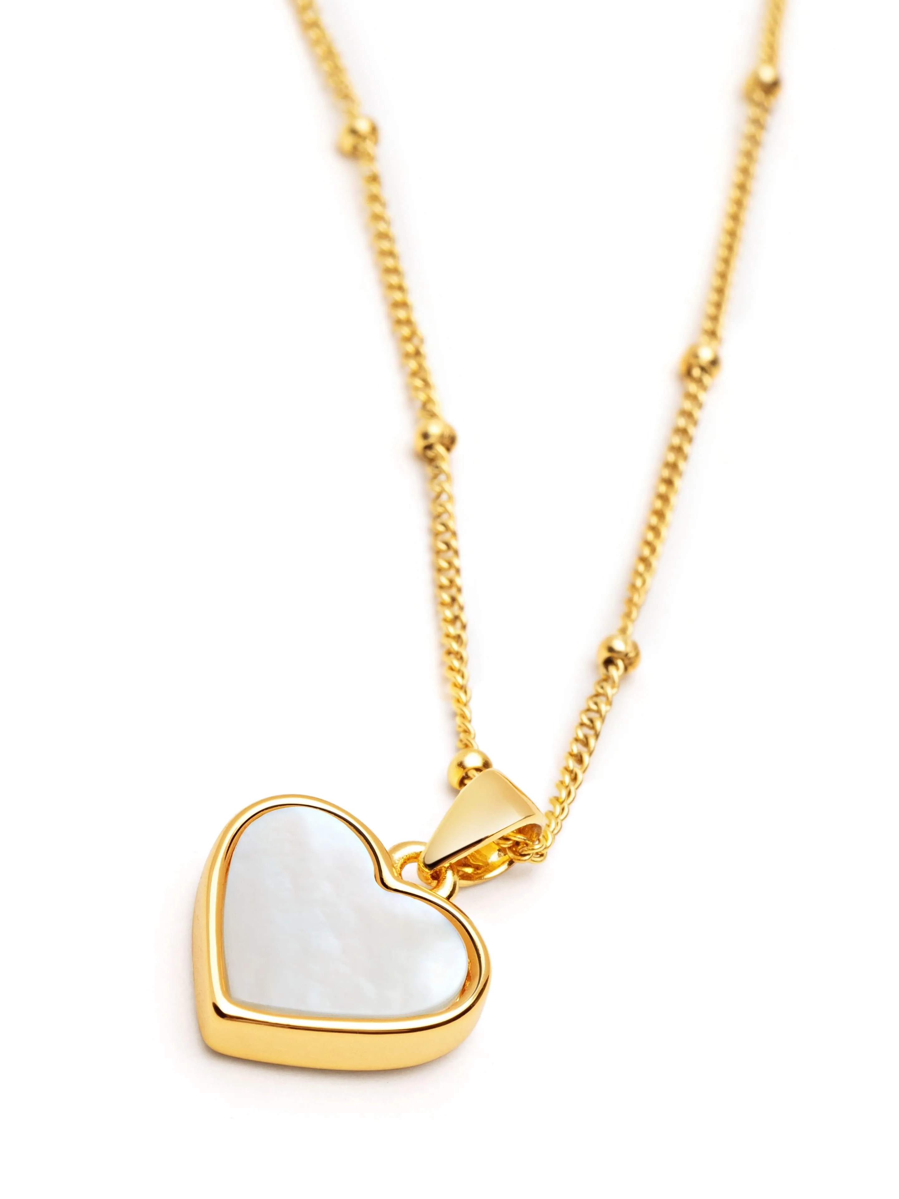 Women's Necklace with Shell Heart