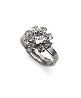 【ドイツ買付】ヴィンテージ SEIBOTH クリア フラワー リング/Vintage SEIBOTH Clear Flower Ring