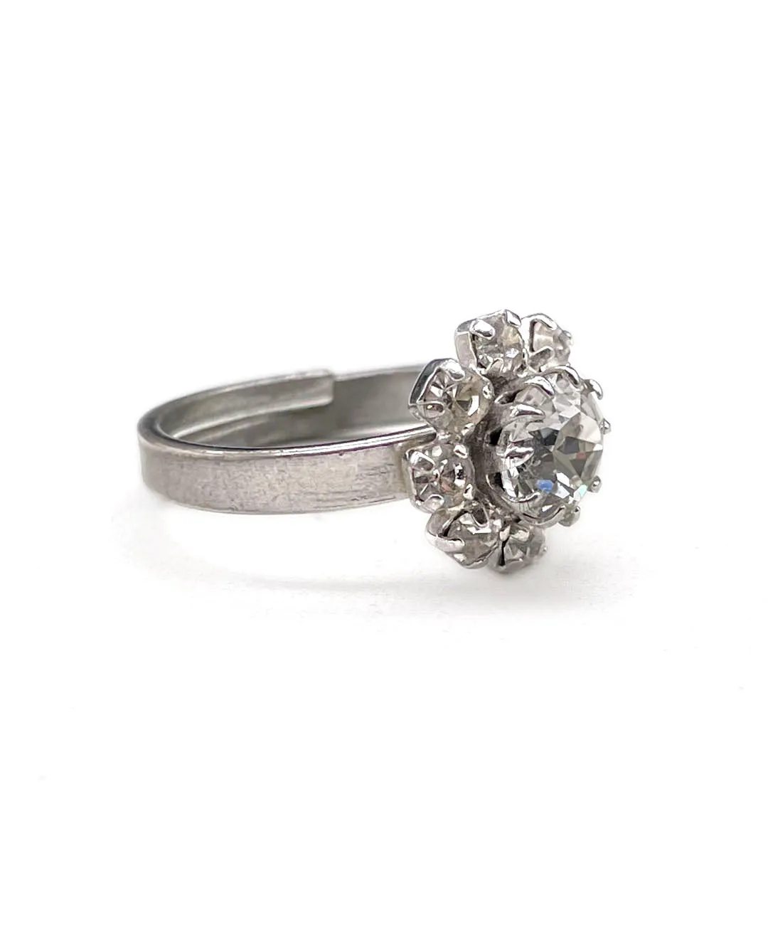 【ドイツ買付】ヴィンテージ SEIBOTH クリア フラワー リング/Vintage SEIBOTH Clear Flower Ring