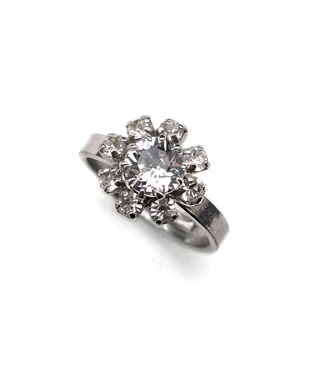 【ドイツ買付】ヴィンテージ SEIBOTH クリア フラワー リング/Vintage SEIBOTH Clear Flower Ring